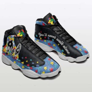 You’ll never walk alone autism air jordan 13 sneaker shoes autism awareness shoes gifts for men women PEA20003