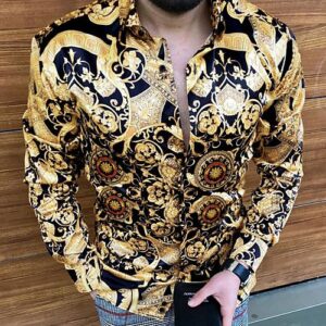 Limited Versa.ce Long Sleeve Button Shirt for Men Hot 2026 PEA31107