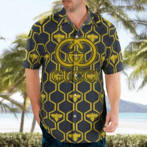 GC bees luxury brand premium fashion hawaii shirt for men PEA31219