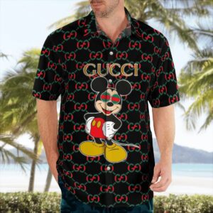 GC mickey mouse disney luxury brand premium fashion hawaii shirt for men PEA31224