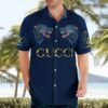 GC wolf navy luxury brand premium fashion hawaii shirt for men PEA31229