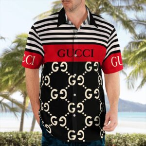 GC red black luxury brand premium fashion hawaii shirt for men PEA31231