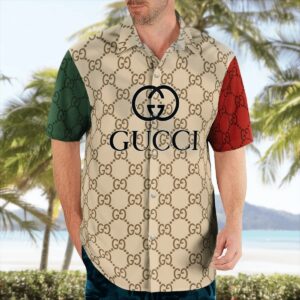 GC red green cream luxury brand premium fashion hawaii shirt for men PEA31232