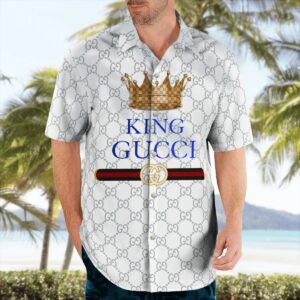 GC king white luxury brand premium fashion hawaii shirt for men PEA31239