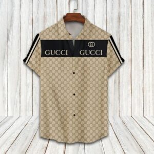 GC black beige luxury brand fashion hawaii shirt for men PEA31250