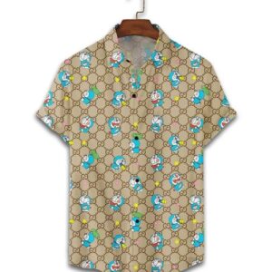 GC doraemon cream luxury brand fashion hawaii shirt for men HH02438
