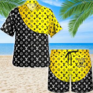 LV LV Hawaii Shirt Shorts Set Luxury Beach Clothing Clothes Outfit For Men PEA31464