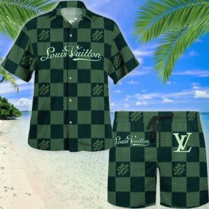 LV LV Hawaii Shirt Shorts Set Luxury Beach Clothing Clothes Outfit For Men PEA31470