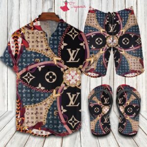 LV LV Hawaii Shirt Shorts Set Luxury Beach Clothing Clothes Outfit For Men DN9180261