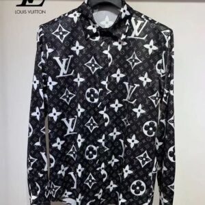 Limited LV Long Sleeve Button Shirt for Men Hot 2026 PEA31615