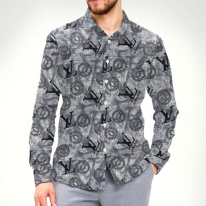 New Arrival LV Long Sleeve Button Shirt for Men Hot 2026 PEA31836
