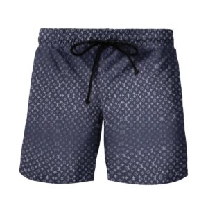 LV navy white logo pattern Beach Shorts Swim Trunks Hot 2026 PEA400023