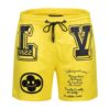 LV Yellow  Brand All Over Print Shorts Pants For Men Hot 2026 9alaxies447
