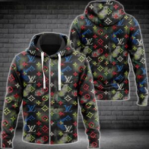 LV Unisex Zipper Luxury Brand Hoodie For Men Women PEA7085