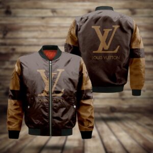 Limited LV Bomber Jacket Luxury Brand Unisex  Gift PEAB11034