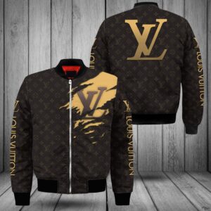 Limited LV Bomber Jacket Luxury Brand Unisex Gift PEAB11042