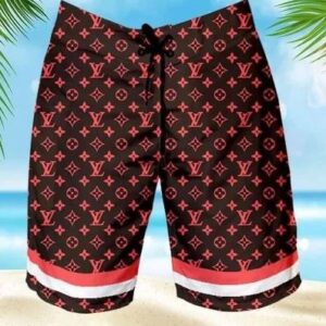 LV Red  Brand Logo Premium Fashion Shorts For Men Hot 2026 PEAa400007