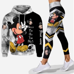 Personalized mickey mouse hoodie leggings for men women kids 50th anniversary disney world gifts shirt clothing ht 132 Hoodie Leggings Set-PM00339