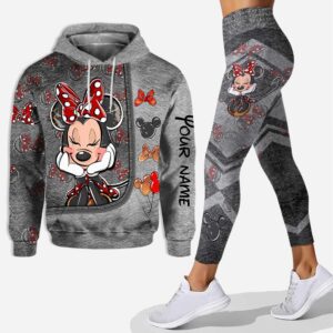 Personalized minnie mouse hoodie leggings for men women kids 50th anniversary disney world gifts shirt clothing ht 163 Hoodie Leggings Set-PM00329