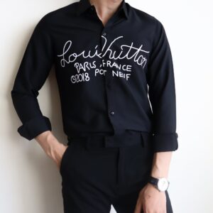 Limited LV Long Sleeve Button Shirt for Men Hot 2026 SUN337