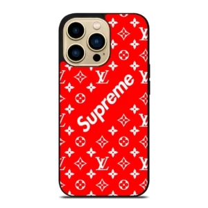 SUPREME LOUIS VUITTON RED iPhone Case Cover M0102003