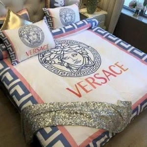 Versa.ce Pink And Beige Most Comfortable Bedding Set