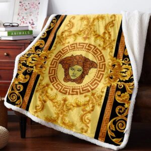 Versace Logo Fashion Luxury Brand Premium Blanket Fleece Home Decor LVT00223