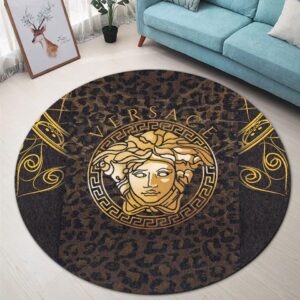 Versace Medusa Logo Luxury Brand Round Rug Carpet Home Decor LVT00427