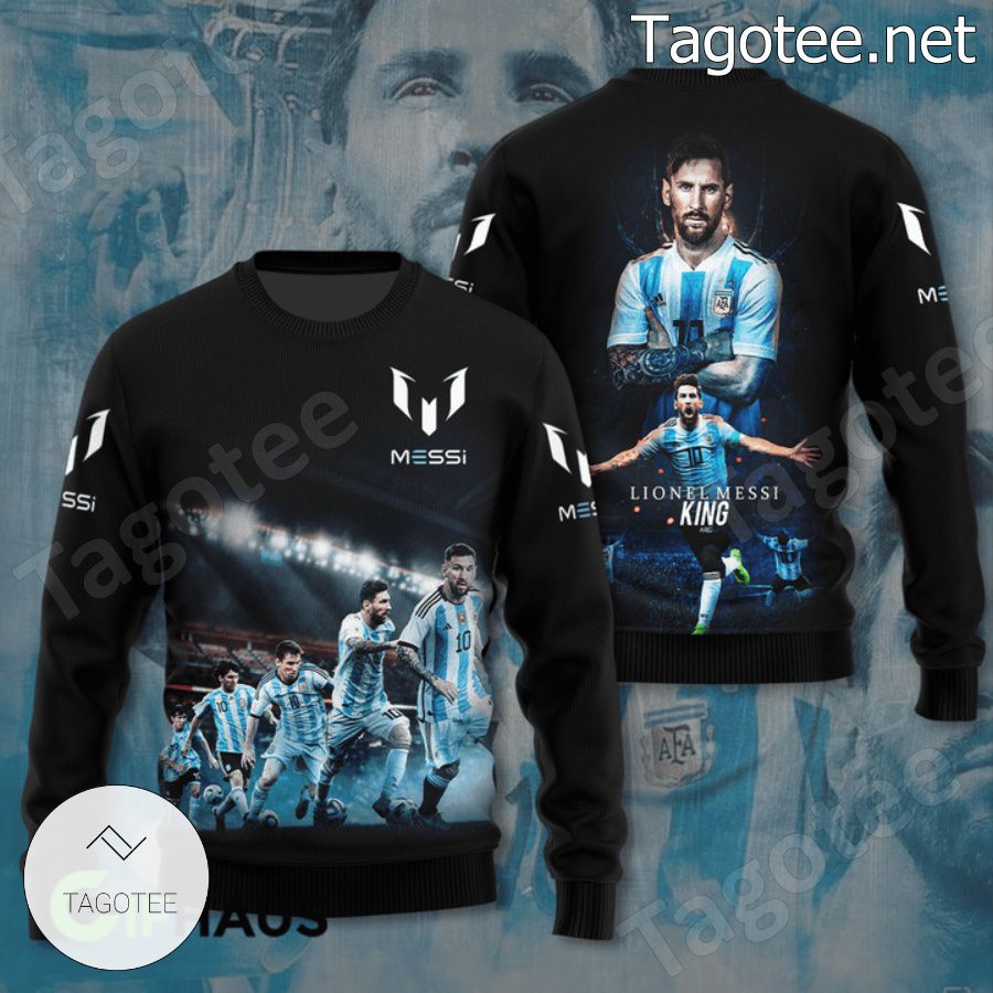 Lionel Messi Argentina King World Cup Champion 2022 T-shirt, Hoodie b