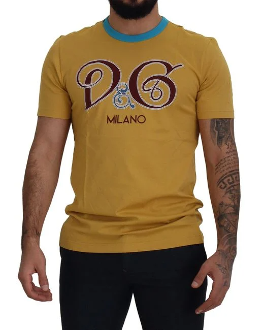 dolce-gabbana-Yellow-Milano-Cotton-Crewneck-T-shirt3.png