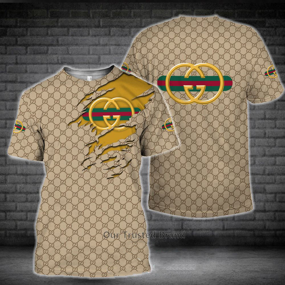 Gucci Yellow Cream 3D T-Shirt